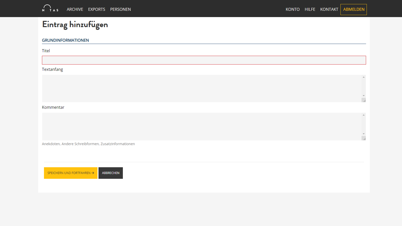 Noten inventarisieren